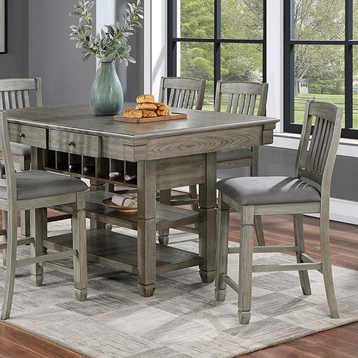 ANAYA Counter Ht. Table, Gray - Visions in Furniture (La Mirada, CA)