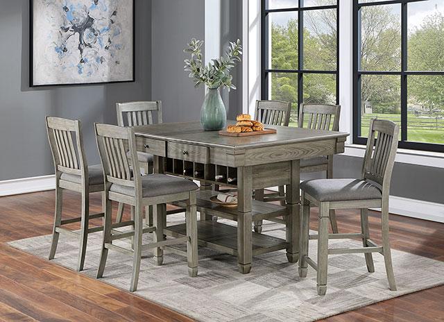 ANAYA Counter Ht. Chair (2/CTN), Gray/Lt. Gray - Visions in Furniture (La Mirada, CA)