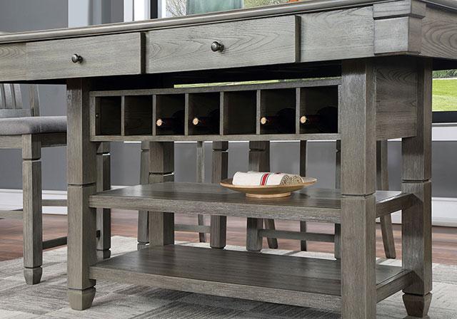 ANAYA Counter Ht. Table, Gray - Visions in Furniture (La Mirada, CA)
