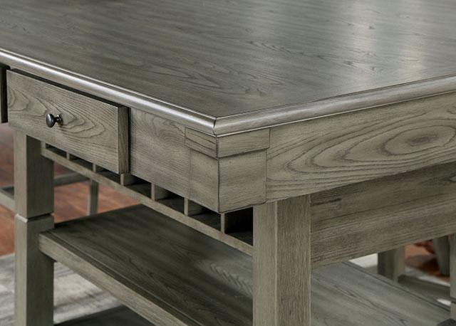 ANAYA Counter Ht. Table, Gray - Visions in Furniture (La Mirada, CA)