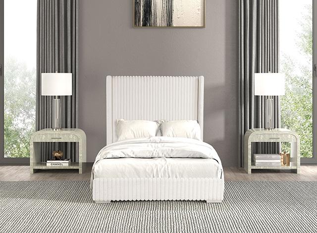 Cadwell Bed Black, Grey, Pink & White - Visions in Furniture (La Mirada, CA)