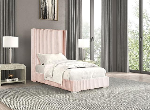 Cadwell Bed Black, Grey, Pink & White - Visions in Furniture (La Mirada, CA)