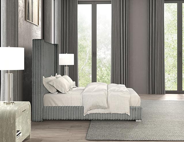 Cadwell Bed Black, Grey, Pink & White - Visions in Furniture (La Mirada, CA)