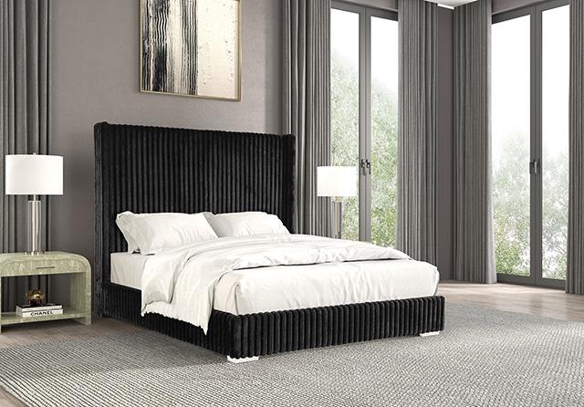 Cadwell Bed Black, Grey, Pink & White - Visions in Furniture (La Mirada, CA)