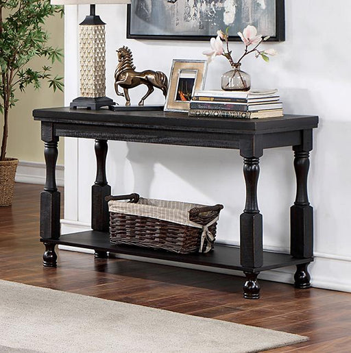 CALANDRA Sofa Table, Antique Black - Visions in Furniture (La Mirada, CA)