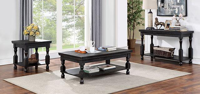 CALANDRA Coffee Table, Antique Black - Visions in Furniture (La Mirada, CA)