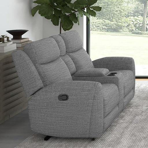 Antonius Manual Recliner Loveseat w/ Console - Visions in Furniture (La Mirada, CA)