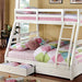 California II Cherry Twin/Full Bunk Bed w/ 2 Drawers Cherry, Walnut, Grey, &Oak - Visions in Furniture (La Mirada, CA)