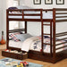 California Iv Black, Walnut, Gray, & White Twin/Twin Bunk Bed - Visions in Furniture (La Mirada, CA)