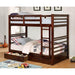 California Iv Black, Walnut, Gray, & White Twin/Twin Bunk Bed - Visions in Furniture (La Mirada, CA)
