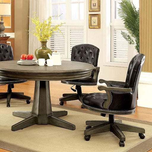 YELENA Gray Game Table - Visions in Furniture (La Mirada, CA)