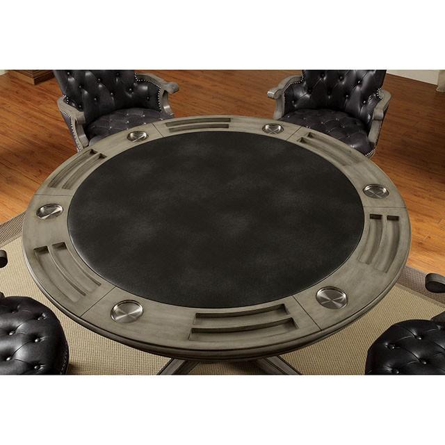 YELENA Gray Game Table - Visions in Furniture (La Mirada, CA)