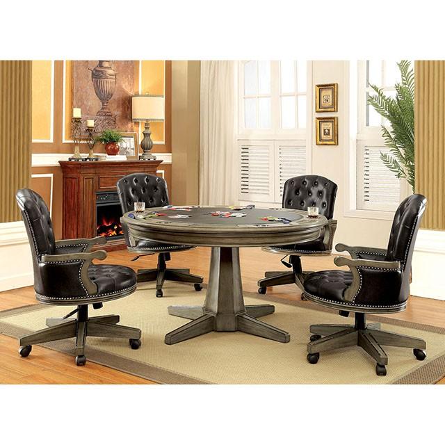 YELENA Gray Game Table - Visions in Furniture (La Mirada, CA)