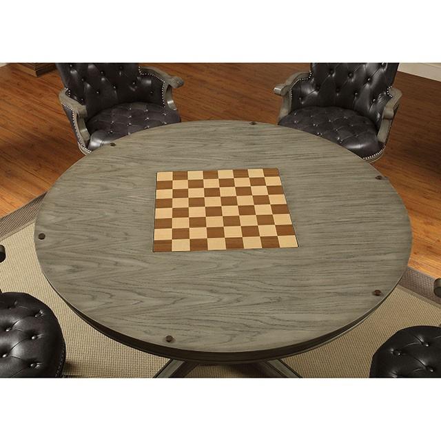 YELENA Gray Game Table - Visions in Furniture (La Mirada, CA)