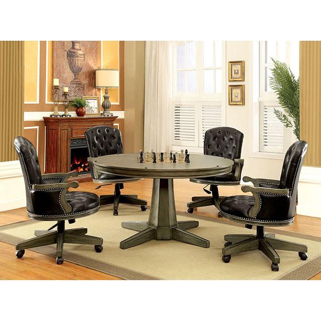 YELENA Gray Game Table - Visions in Furniture (La Mirada, CA)