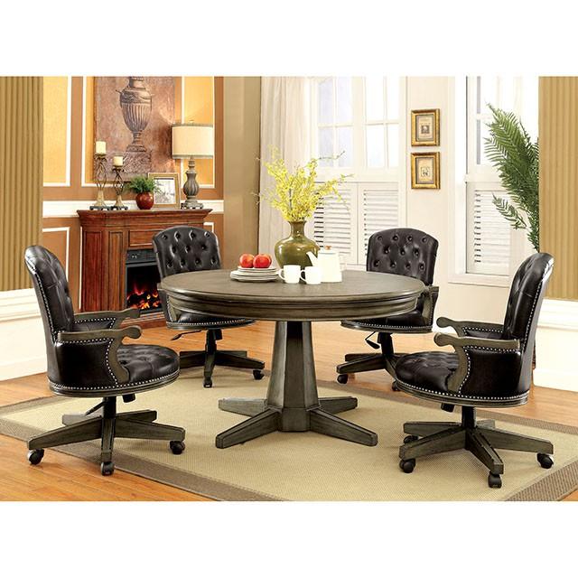 YELENA Gray Game Table - Visions in Furniture (La Mirada, CA)
