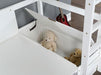 CALLISTUS Twin Workstation Loft Bed, White & Gray - Visions in Furniture (La Mirada, CA)