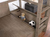 CALLISTUS Twin Workstation Loft Bed, White & Gray - Visions in Furniture (La Mirada, CA)