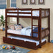 Cameron Dark Walnut, White & Gray Full/Full Bunk Bed - Visions in Furniture (La Mirada, CA)