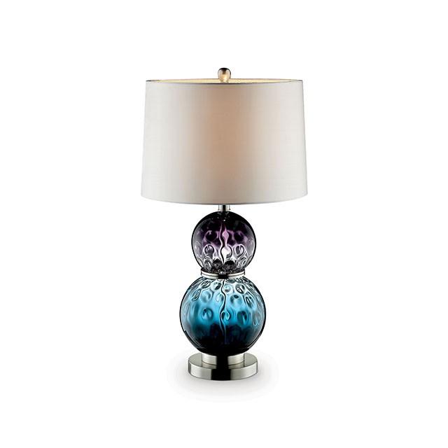 Camila Purple/Blue 27.5"H Glass Table Lamp - Visions in Furniture (La Mirada, CA)