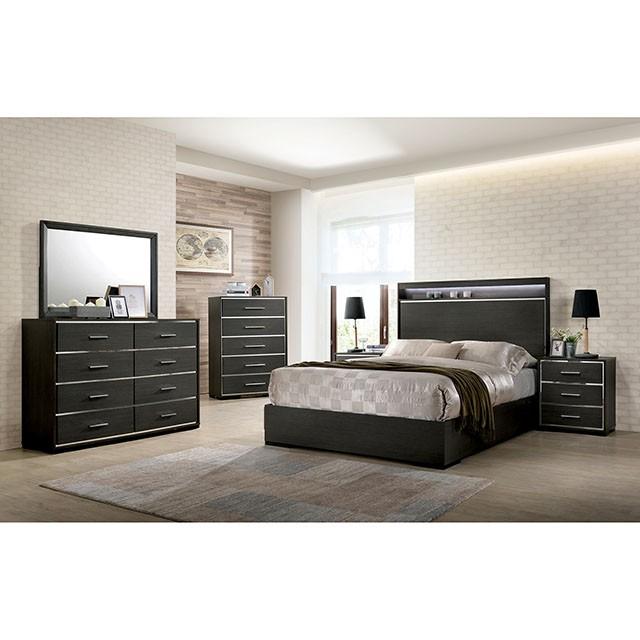 Camryn Warm Gray E.King & Queen Bed - Visions in Furniture (La Mirada, CA)