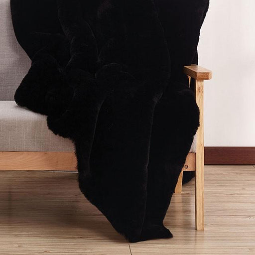 Caparica Black Throw, Black - Visions in Furniture (La Mirada, CA)
