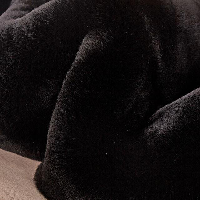 Caparica Black Throw, Black - Visions in Furniture (La Mirada, CA)