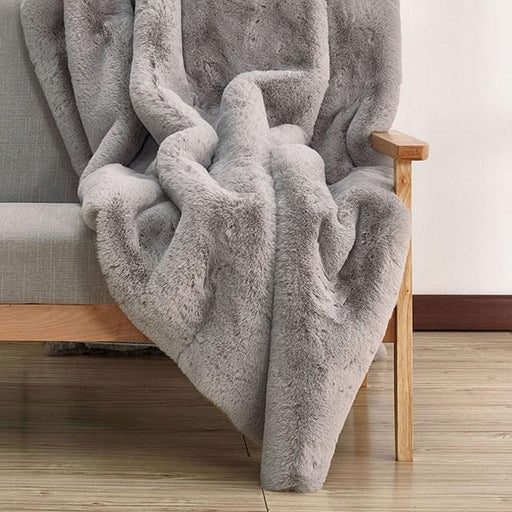 Caparica Silver Throw, Silver - Visions in Furniture (La Mirada, CA)