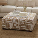 CARLETON Ottoman, Ivory/Tan - Visions in Furniture (La Mirada, CA)