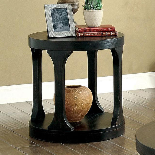 Carrie Antique Black End Table - Visions in Furniture (La Mirada, CA)