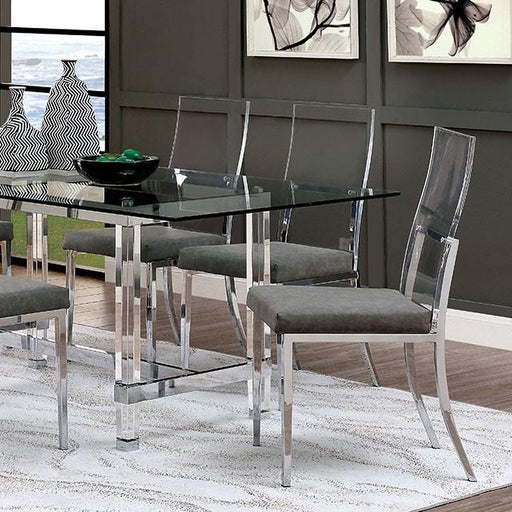 Casper Chrome Dining Table - Visions in Furniture (La Mirada, CA)