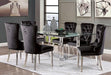 Casper 7 Pc Dining Table Set Chrome - Visions in Furniture (La Mirada, CA)