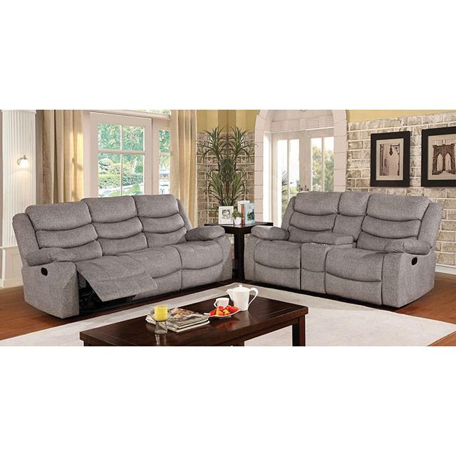 Castleford Light Gray Console Love Seat - Visions in Furniture (La Mirada, CA)