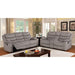 Castleford Light Gray Console Love Seat - Visions in Furniture (La Mirada, CA)