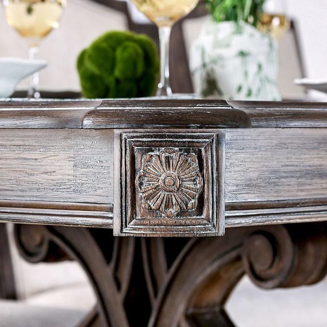 ARCADIA Rustic Natural Tone, Ivory Dining Table - Visions in Furniture (La Mirada, CA)