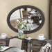 ARCADIA Rustic Natural Tone Mirror, Oval - Visions in Furniture (La Mirada, CA)