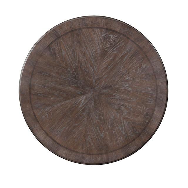 Arcadia Rustic Natural Tone Round Dining Table - Visions in Furniture (La Mirada, CA)