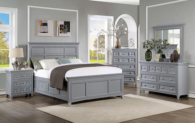 Castlile Bed Grey - Visions in Furniture (La Mirada, CA)