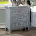 CASTLILE Night Stand w/ USB, Gray - Visions in Furniture (La Mirada, CA)