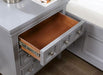 CASTLILE Night Stand w/ USB, Gray - Visions in Furniture (La Mirada, CA)