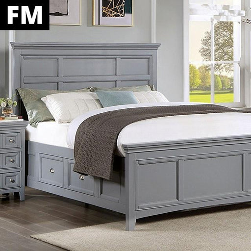 Castlile Bed Grey - Visions in Furniture (La Mirada, CA)