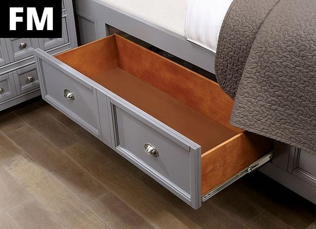 Castlile Bed Grey - Visions in Furniture (La Mirada, CA)
