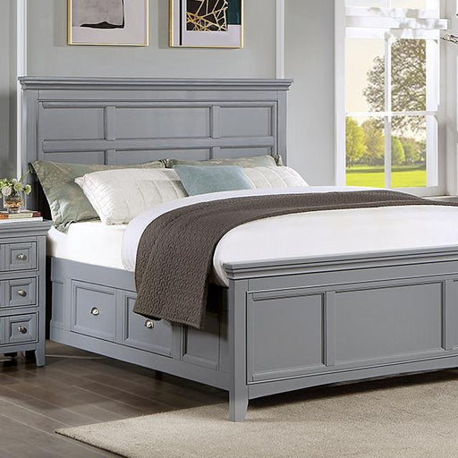 CASTLILE Queen Bed, Gray - Visions in Furniture (La Mirada, CA)