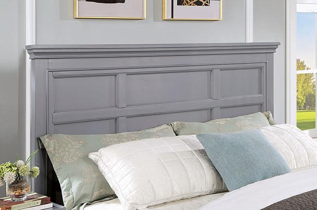 CASTLILE Queen Bed, Gray - Visions in Furniture (La Mirada, CA)