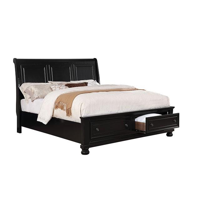 Castor Bed Black, Chrome, & White - Visions in Furniture (La Mirada, CA)