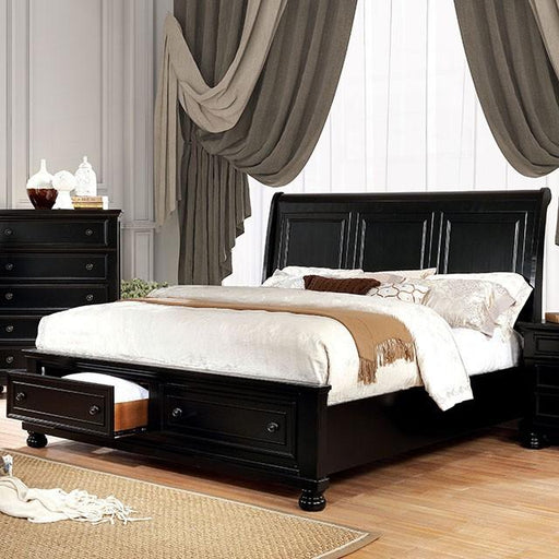 Castor Bed Black, Chrome, & White - Visions in Furniture (La Mirada, CA)