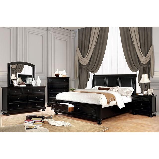 Castor Bed Black, Chrome, & White - Visions in Furniture (La Mirada, CA)