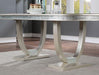 CATHALINA Oval Dining Table, Silver - Visions in Furniture (La Mirada, CA)