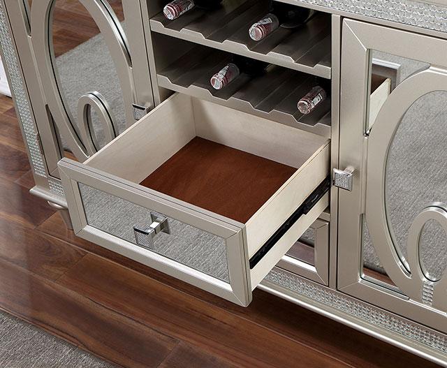 CATHALINA Server, Silver - Visions in Furniture (La Mirada, CA)