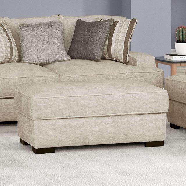ARDENFOLD Ottoman, Beige & Gray - Visions in Furniture (La Mirada, CA)